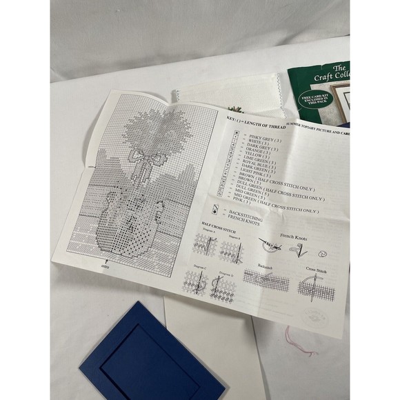 The Craft Collection Summer Topiary Ref:73959 Cross Stitch Uncompleted - Picture 6 of 8